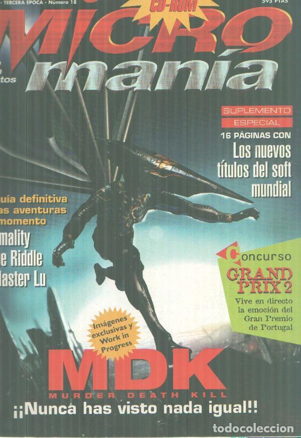 Postales: Micromania, 3&ordf; epoca numero 18, sin el CD ROM - Varios