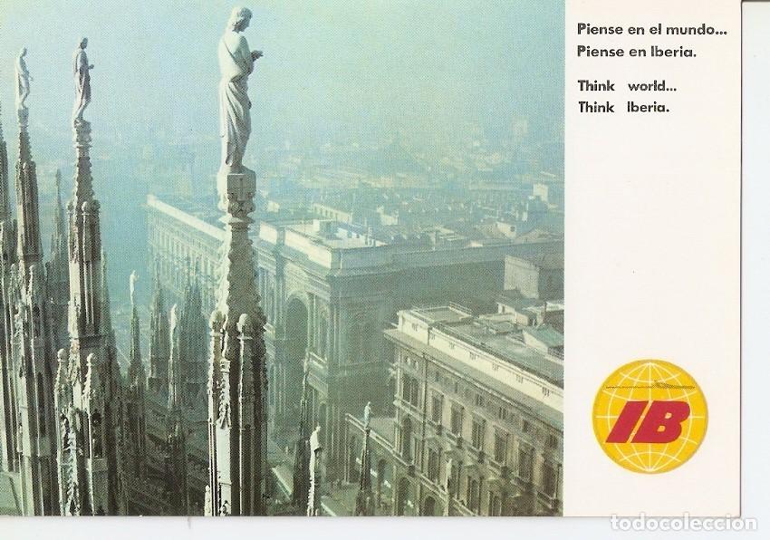 Postkarten: Postal 034282 : Milan. Iberia vuela diriamente a Norte y Sudamerica Europa y Africa - Varios