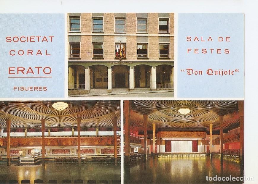 Postkarten: Postal 034800 : Figueras (Gerona). Fachada Local Social. Sala de fiestas. Barra del bar - Varios