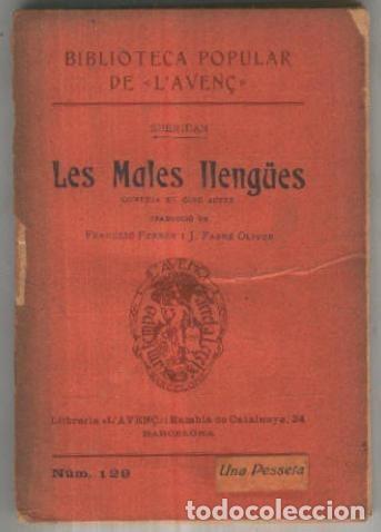 Postkarten: Biblioteca Popular de L,aven&ccedil; numero 129: Les males llengues (cubierta estropeada) - Sheridan