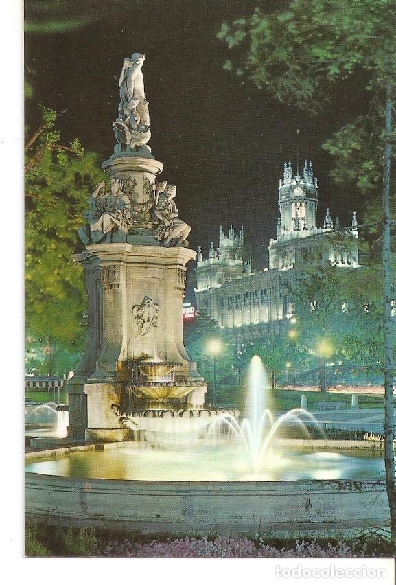 Postcards: Postal 035224 : Madrid. Salon del Prado. Fuente de las Conchas. Aspecto nocturno - Varios