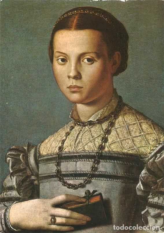 Postais: Postal 035340 : Firenze - Galleria Uffizi. Young Maiden of the House Medici - Varios