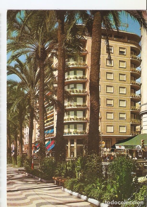 Postkarten: Postal 035418 : Alicante. Explanada de Espa&ntilde;a y Hotel Carlton - Varios