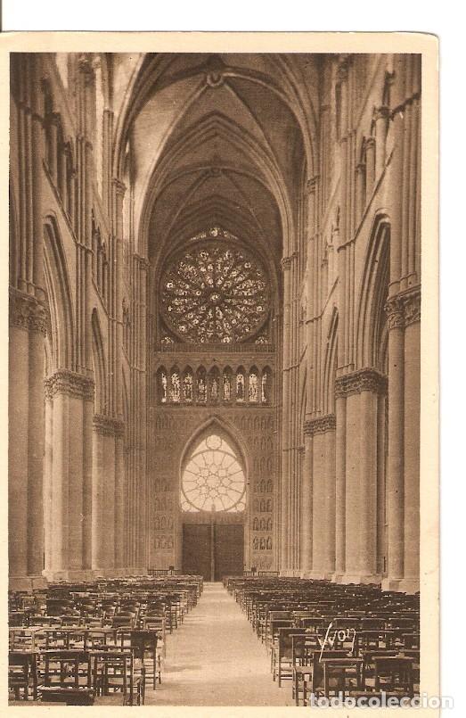 Postkarten: Postal 036168 : La Douce France. Reims (Marne). La Cathedrale - La Nef et la Rosace - Varios