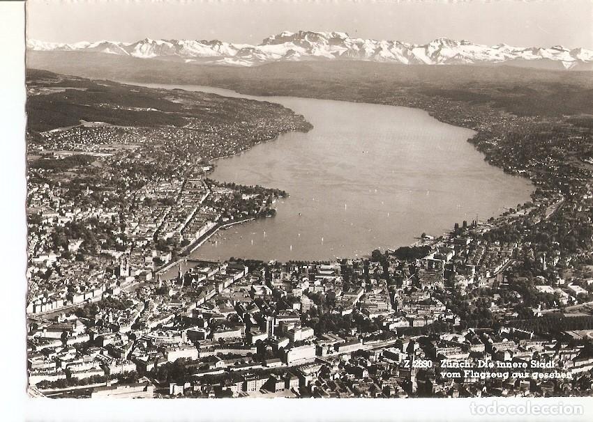 Postkarten: Postal 035995 : Zurich. Die innere Stadt vom Flugzeug aus gesehen - Varios