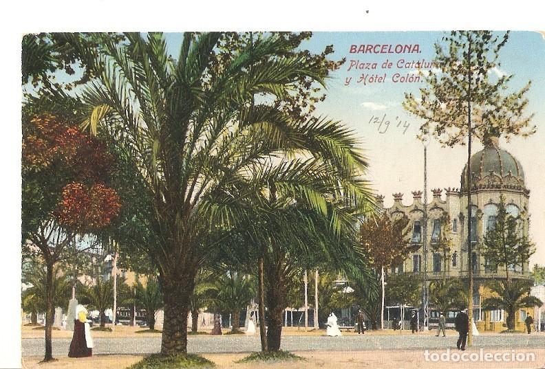 Cartes Postales: Postal 036530 : Barcelona. Plaza de Catalu&ntilde;a y Hotel Colon - Varios