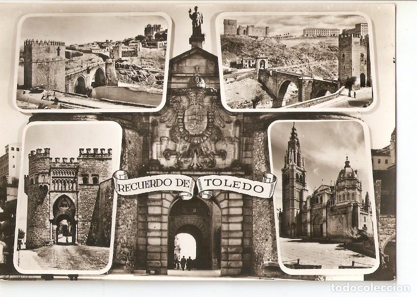 Postcards: Postal 036508 : Recuerdo de Toledo. Puente San martin - Puente de Alcantara Puerta de Bisagra Puerta