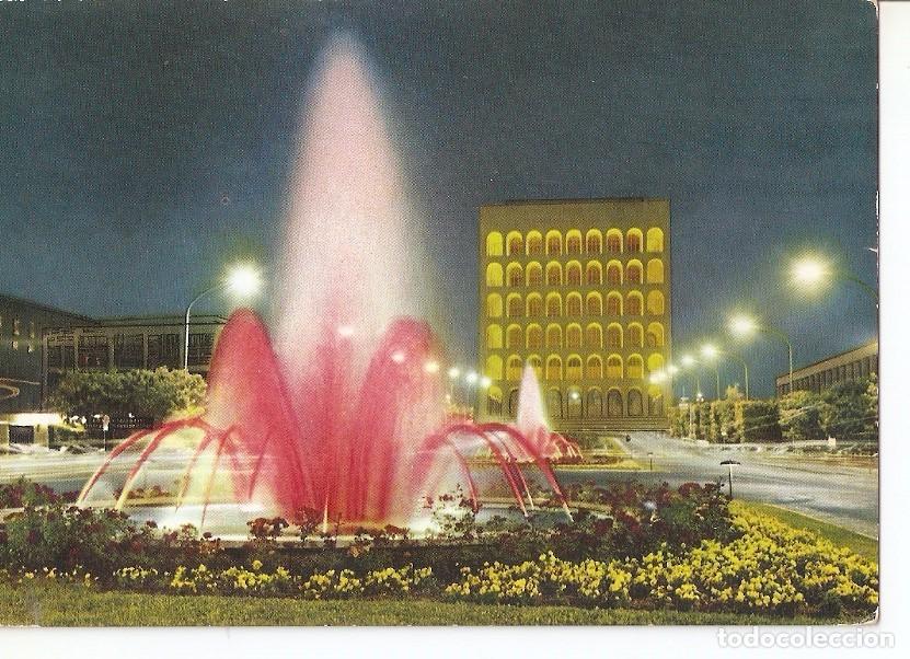 Postais: Postal 036811 : Roma. Fontaines de lEUR et Palais de la Civilite - La nuit - Varios