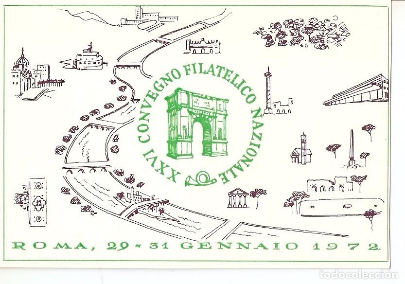 Postkarten: Postal 037093 : Convengno Filatelico Nazionale. Roma 1972 - Varios