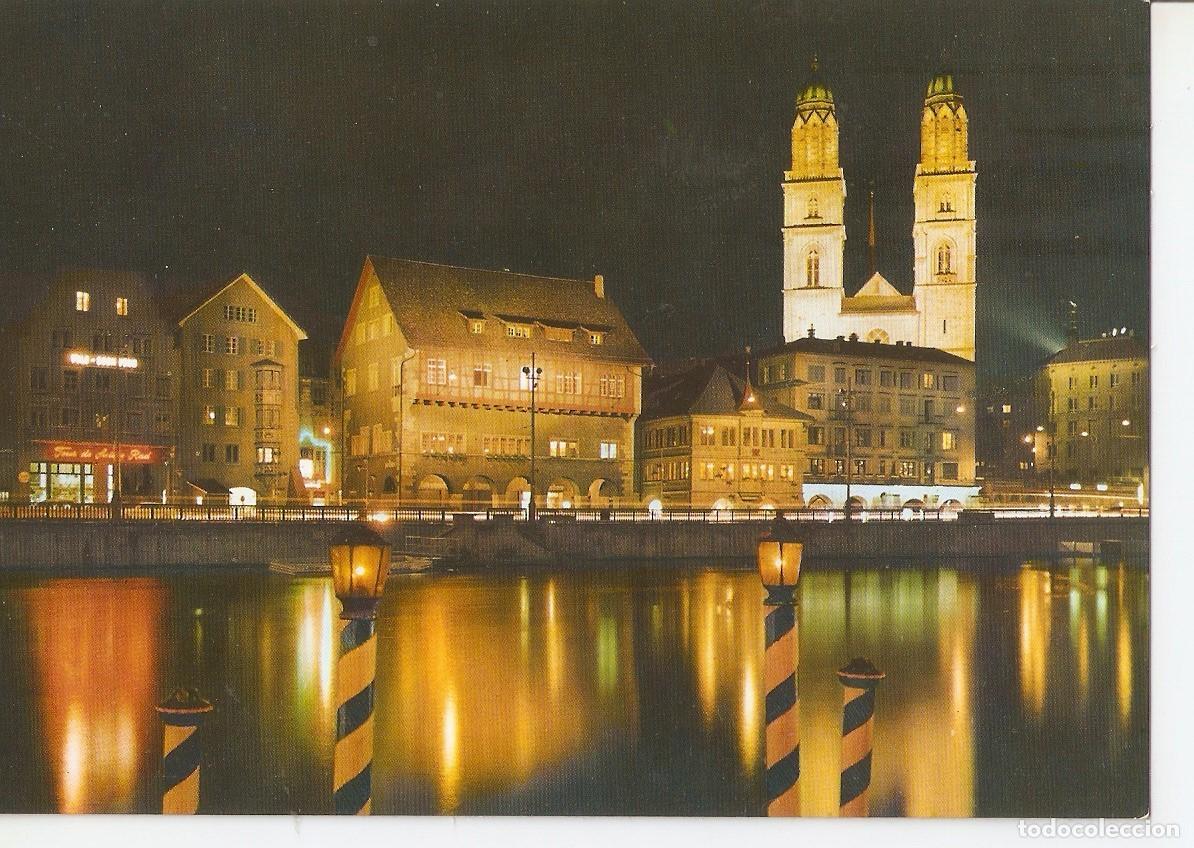 Postkarten: Postal 037635 : Zurich - Grossmunster bei Nacht - Varios