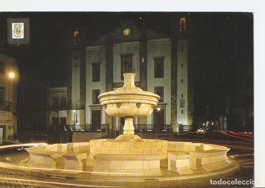 Postkarten: Postal 037332 : Evora (Portugal). Fontaine Henriquina dans la Place du Giralde (Vue Nocturne) - Vari