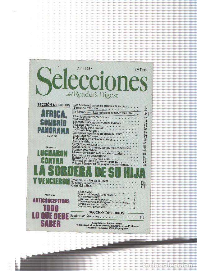 Postales: Selecciones del Readers Digest: 1984 Julio: Canal de Suez, Pato Donald - varios
