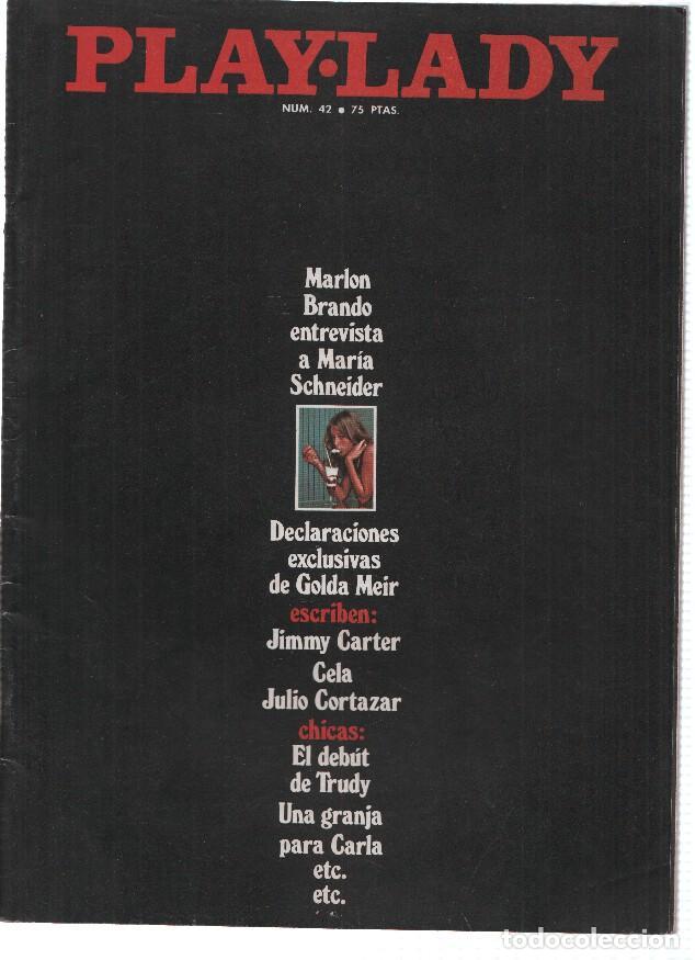 Postales: PLAY LADY, Numero 42: Poster central con una famosilla del tres al cuarto que no conoce ni su vecina