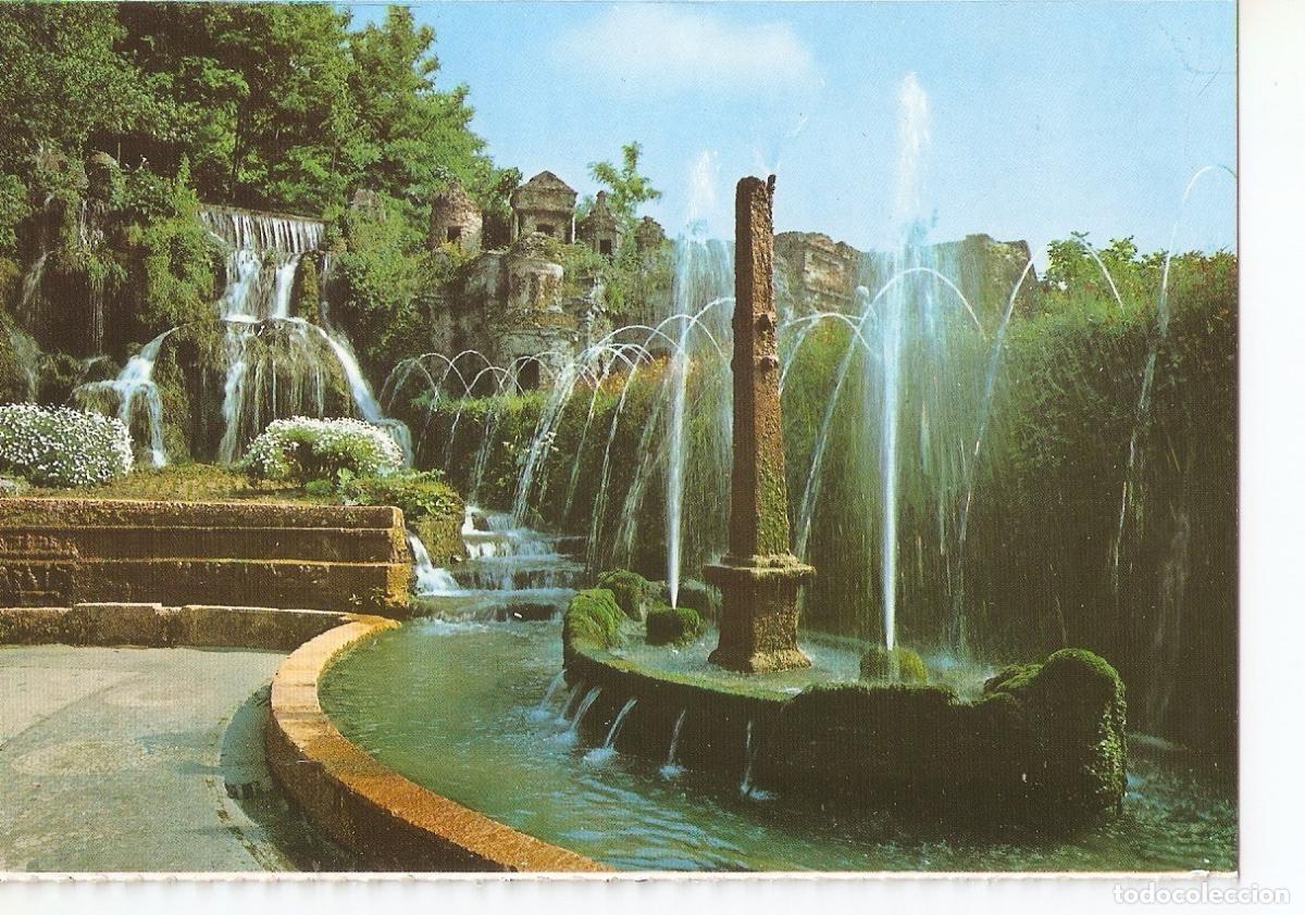 Postkarten: Postal 038181 : Tivoli - Villa dEste. Water plays at the Theatre of Little Rome - Varios