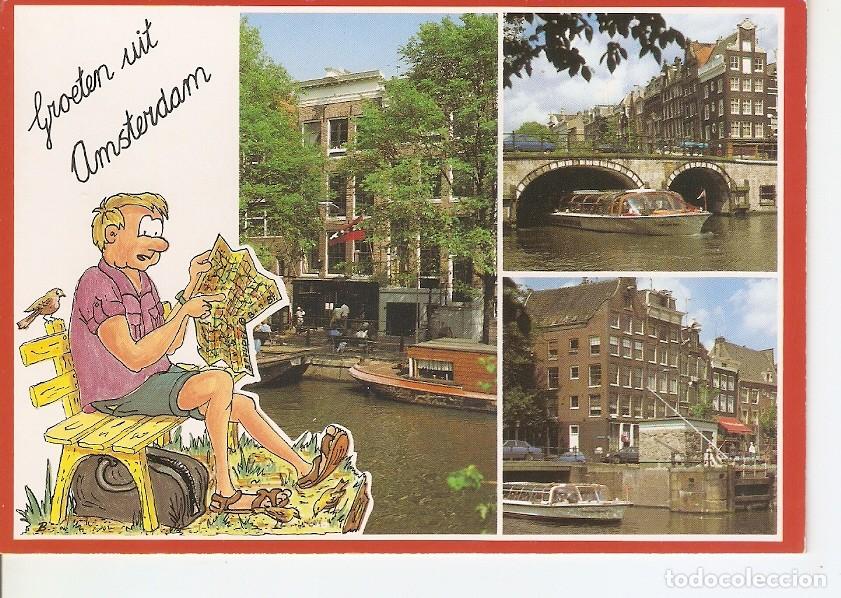 Postcards: Postal 038825 : Groeten uit Amsterdam - Varios