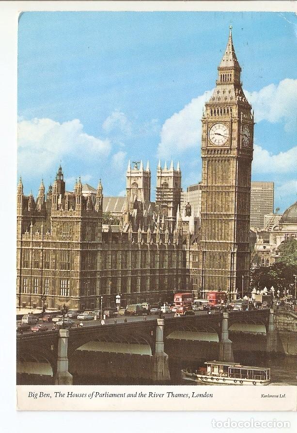 Postkarten: Postal 039528 : Big Ben The Houses of Parliament and the River Thames London - Varios