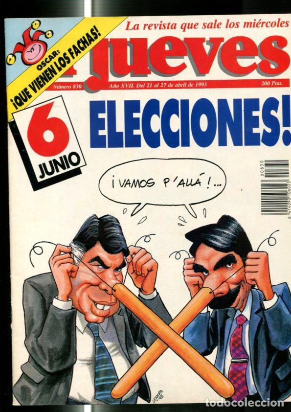 Postcards: El Jueves revista semanal numero 0830: Elecciones, pagina central caricatura de Becker - Varios