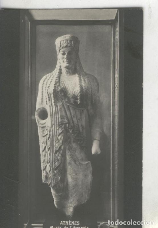 Postales: Postal 000126: Athenes: Statue archaique-Musse de L,Acropolis - Varios