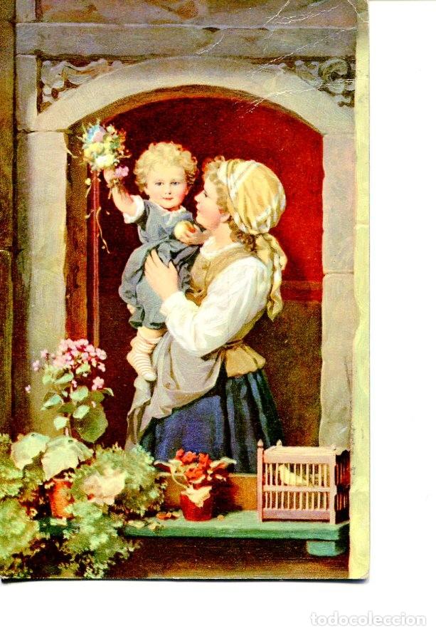 Postkarten: Postal 016500: Pintura de madre e hijo de JOHAN GEORG MEYER - Varios