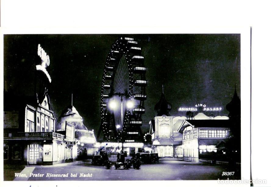 Postkarten: Postal 16384: WIEN - Prater iesenrad bei Nacht - Varios