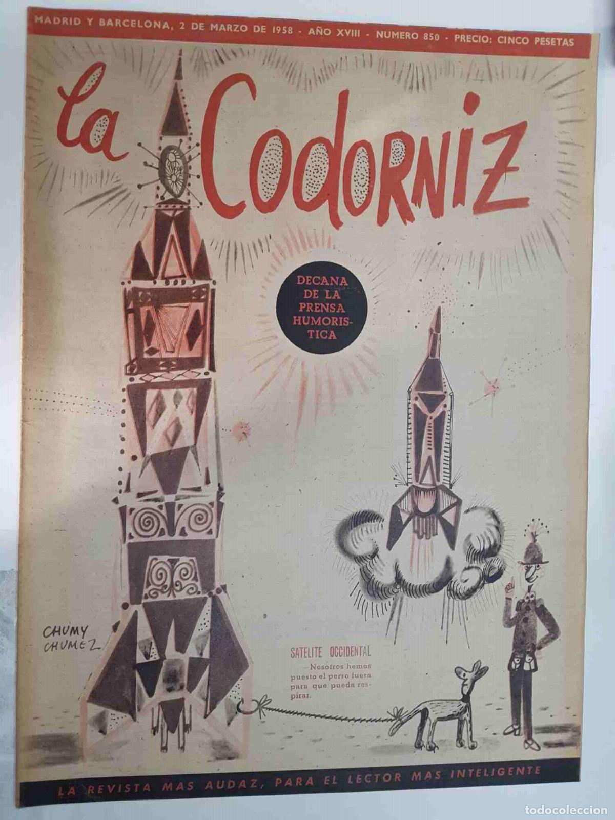 Postales: Revista: La Codorniz num 0851, 9 de marzo de 1958 - Foto 1