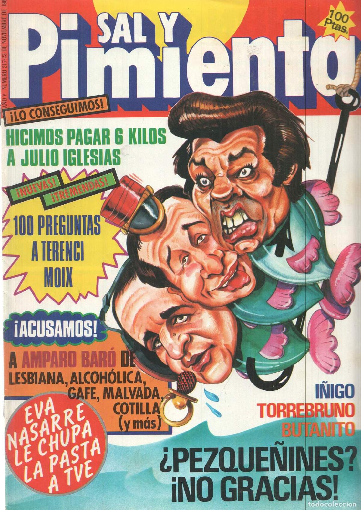 Postales: Revista Sal y Pimienta: num 217, a&ntilde;o V - 23 de Noviembre de 1983. 100 preguntas a Terenci Moix