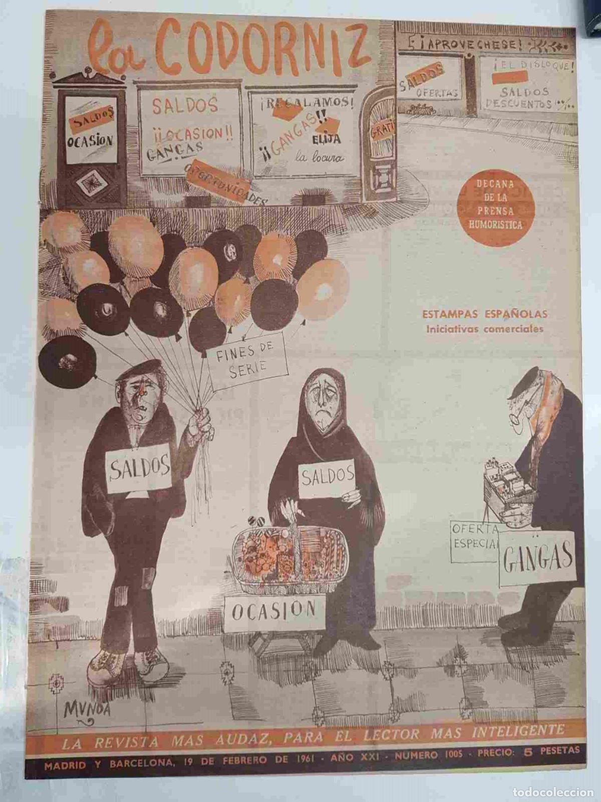 Postales: Revista la Codorniz: num 1005, A&ntilde;o XXI, 19 de febrero de 1961 - Iniciativas comerciales