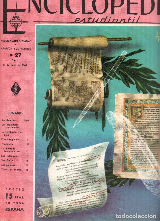 Postcards: Enciclopedia Estudiantil numero 027 (1963): Tomas de Iriarte, Numancia, San Pedro - varios