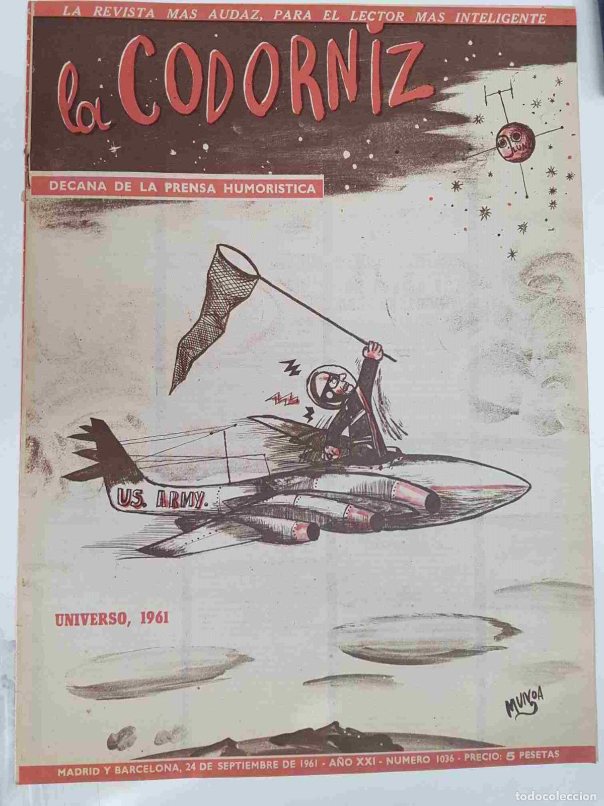 Postales: Revista la Codorniz: num 1036 A&ntilde;o XXI, 24 de Septiembre de 1961 - Universo 1961