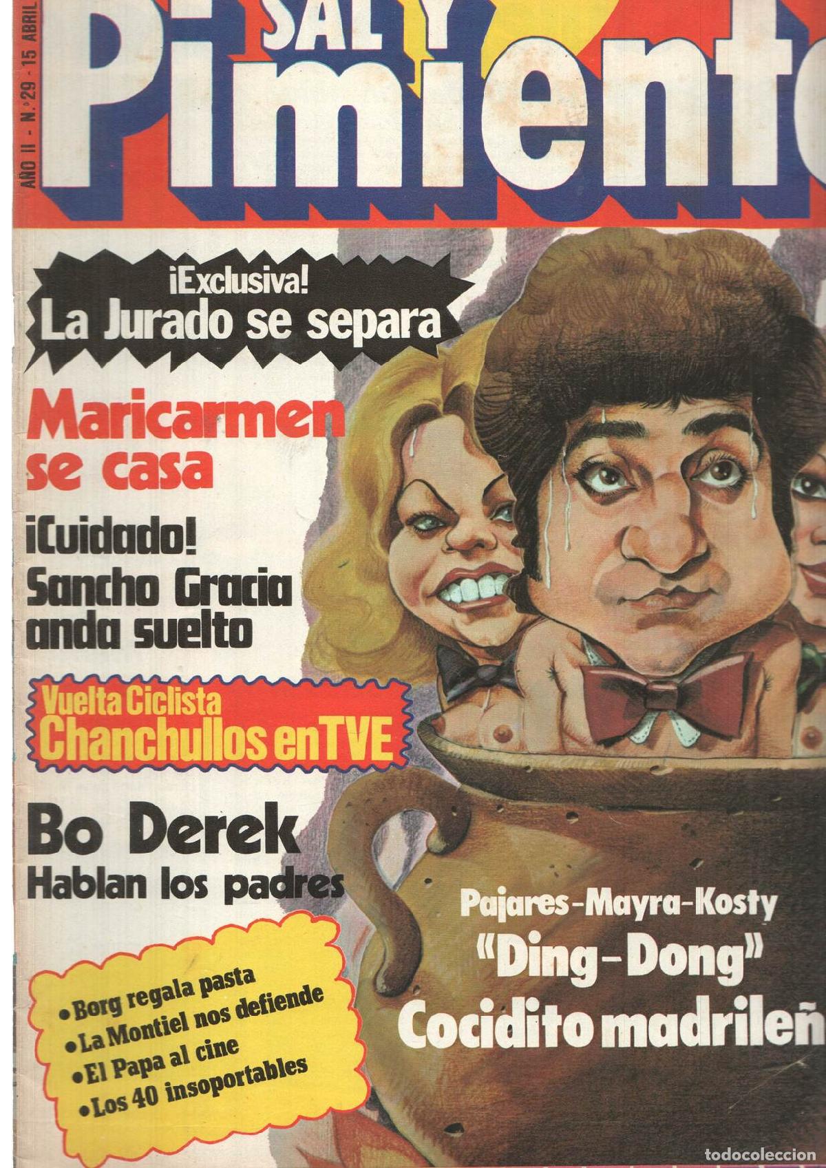 Postales: Revista Sal y Pimienta: num 029, a&ntilde;o II - 15 de abril 80. Rocio Jurado se separa