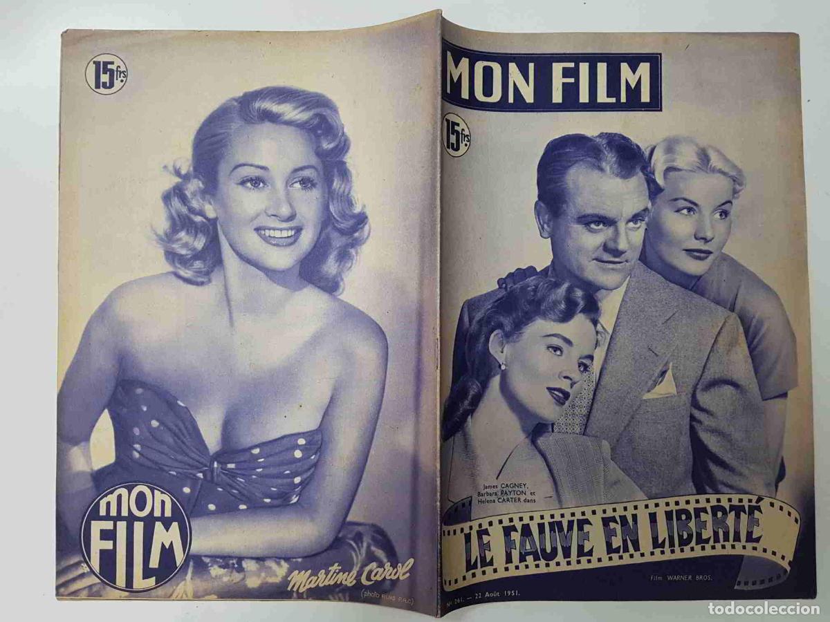 Postkarten: Revista: Mon Film num 261, aout 1951 - Le fauve en liberte. Portada: James Cagney, Barbara Payton et