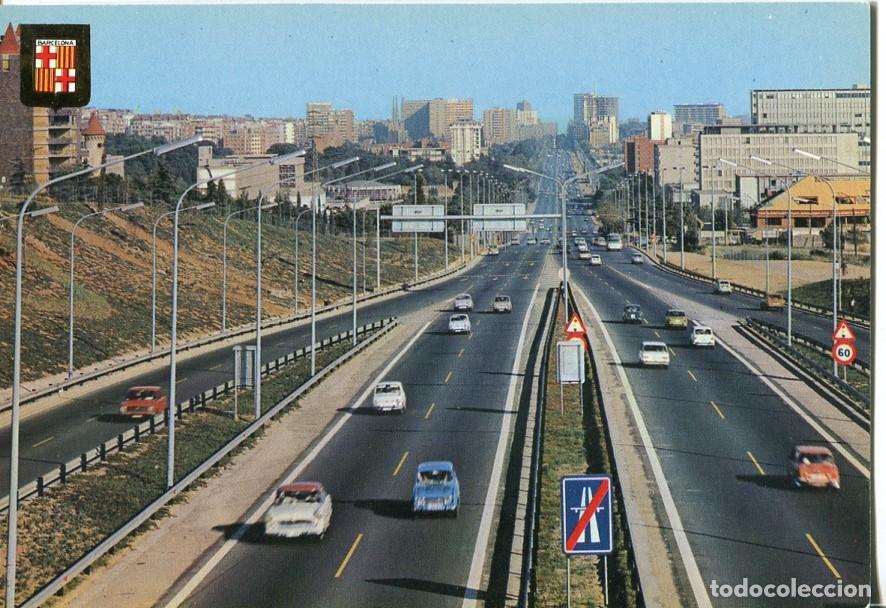 Postais: Postal 016811: BARCELONA - Vista de Autopista de entrada a la Ciudad - Varios