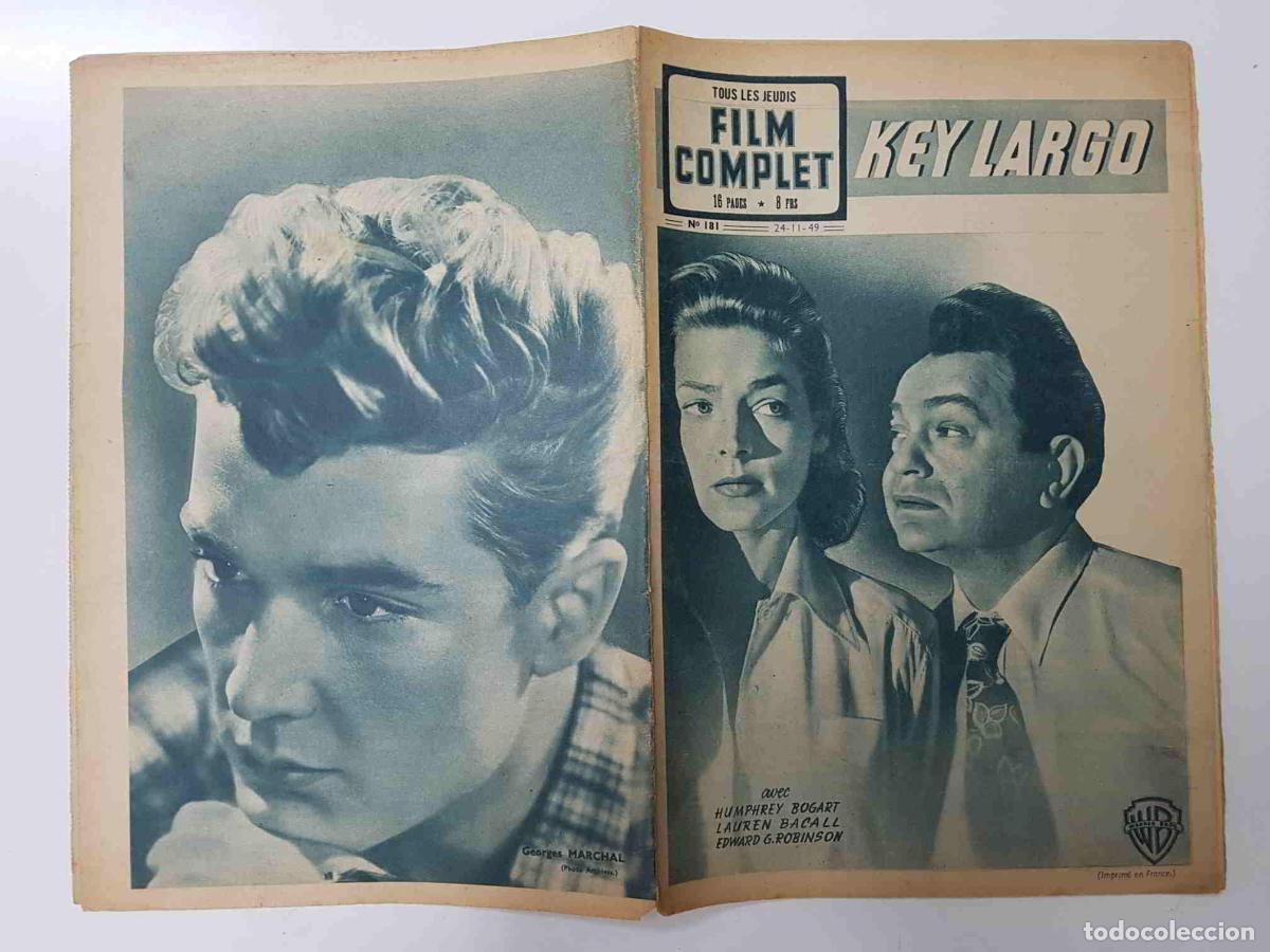 Postcards: Revista: Film Complet num 181 - Key Largo. Portada: Lauren Bacall, Edward G. Robinson