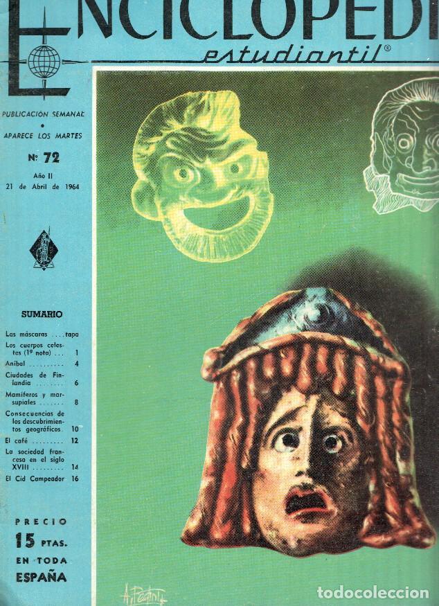 Postcards: Enciclopedia Estudiantil numero 072 (1964): El Cid Campeador, Anibal, El Cafe - varios