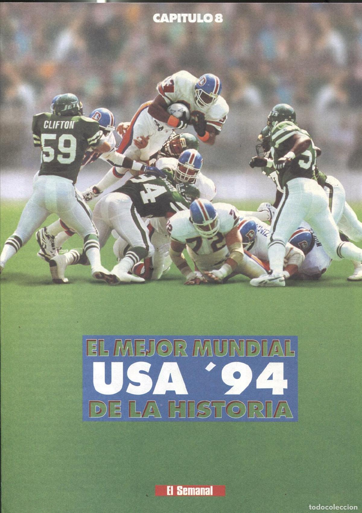 Postales: Copa del Mundo de Futbol USA 94: fasciculo 9: Guia general con poster gigante de la seleccion espa&ntilde;o