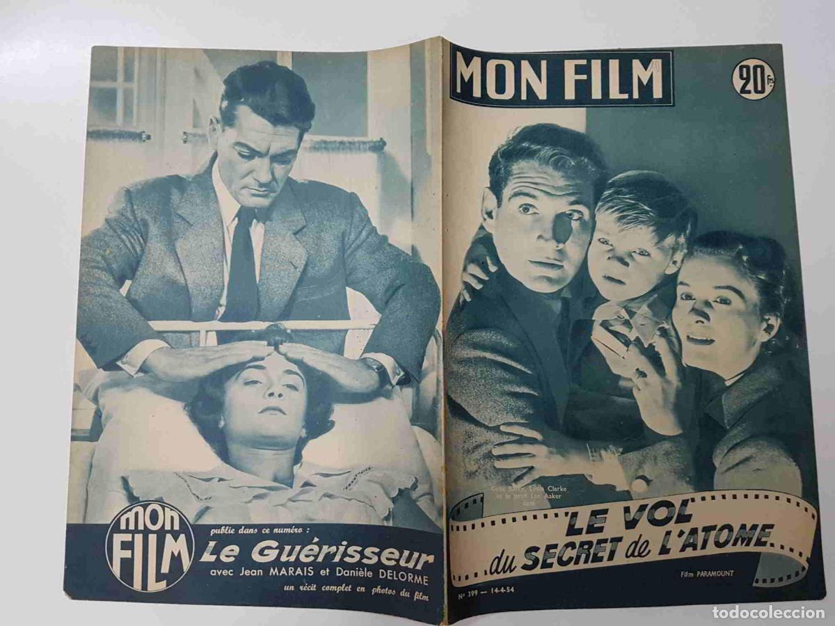 Postais: Revista: Mon Film num 399, 14-4-54. Le vol du secret de latome. Gene Barry, Lydia Clarke et le petit