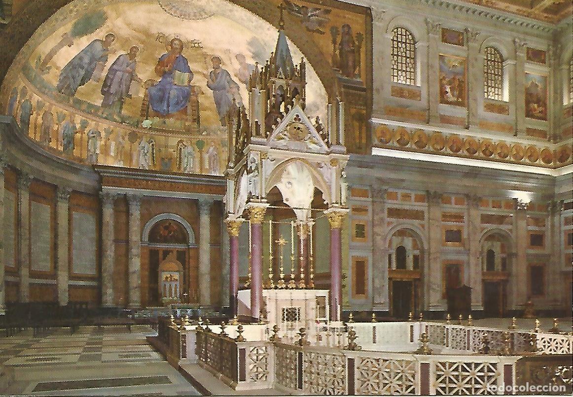 Postkarten: Postal 50242: ROMA - Basilica de San Pablo- Altar papal