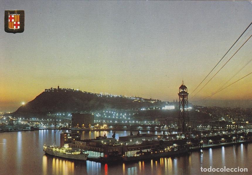 Cartoline: Postal 60114: Vista parcial del puerto y Montjuic. (Barcelona) - Varios