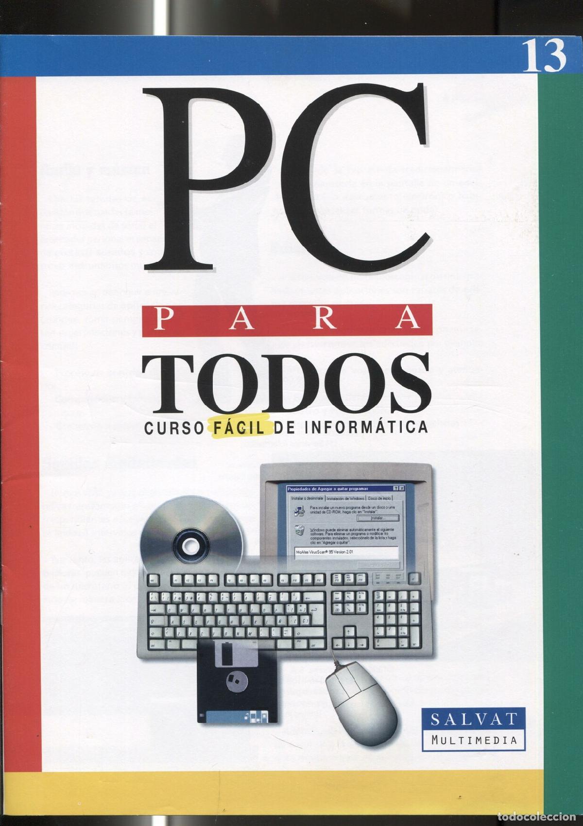 Postales: Fasciculo numero 13 del curso facil de informatica PC PARA TODOS - varios