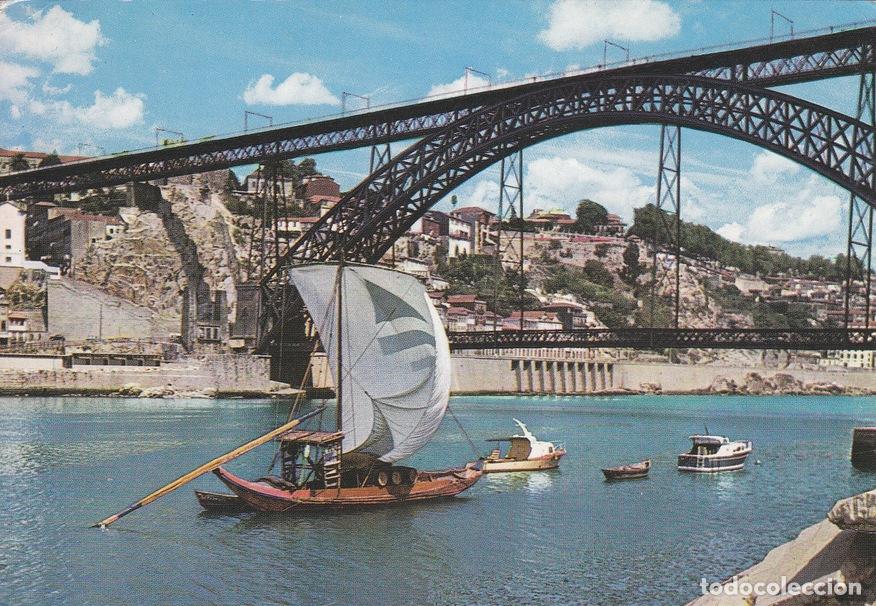 Postales: Postal 60074: Porto. Un rabelo atravesando el Duero (Portugal) - Varios