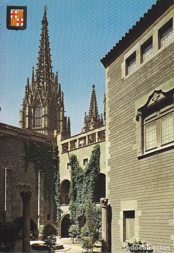 Postales: Postal 60225: Barrio gotico jardin Palacio (Barcelona). - Varios