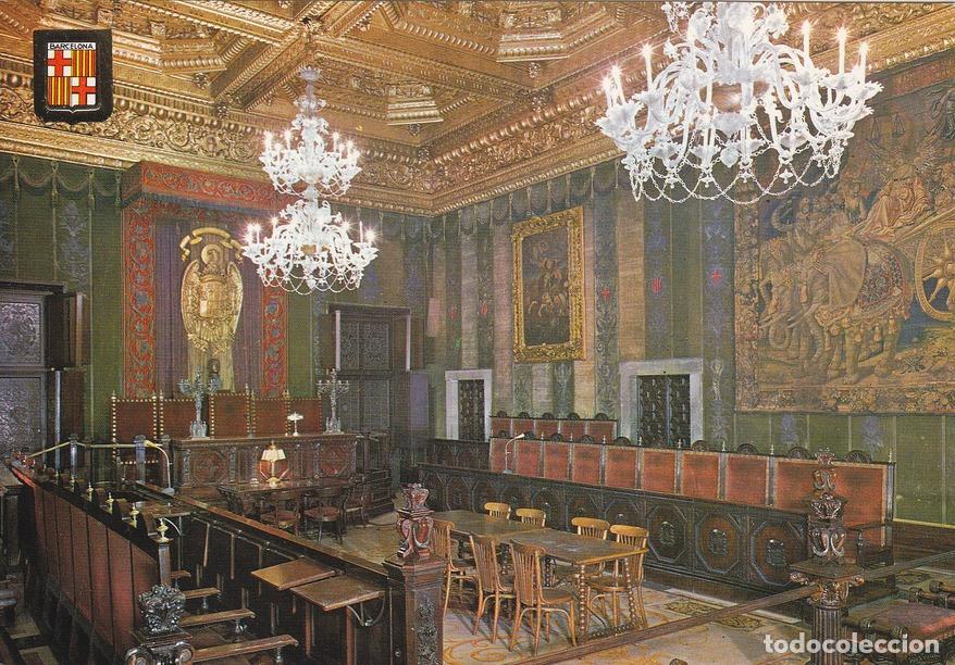 Cartoline: Postal 60231: Barrio gotico salon dorado (Barcelona). - Varios