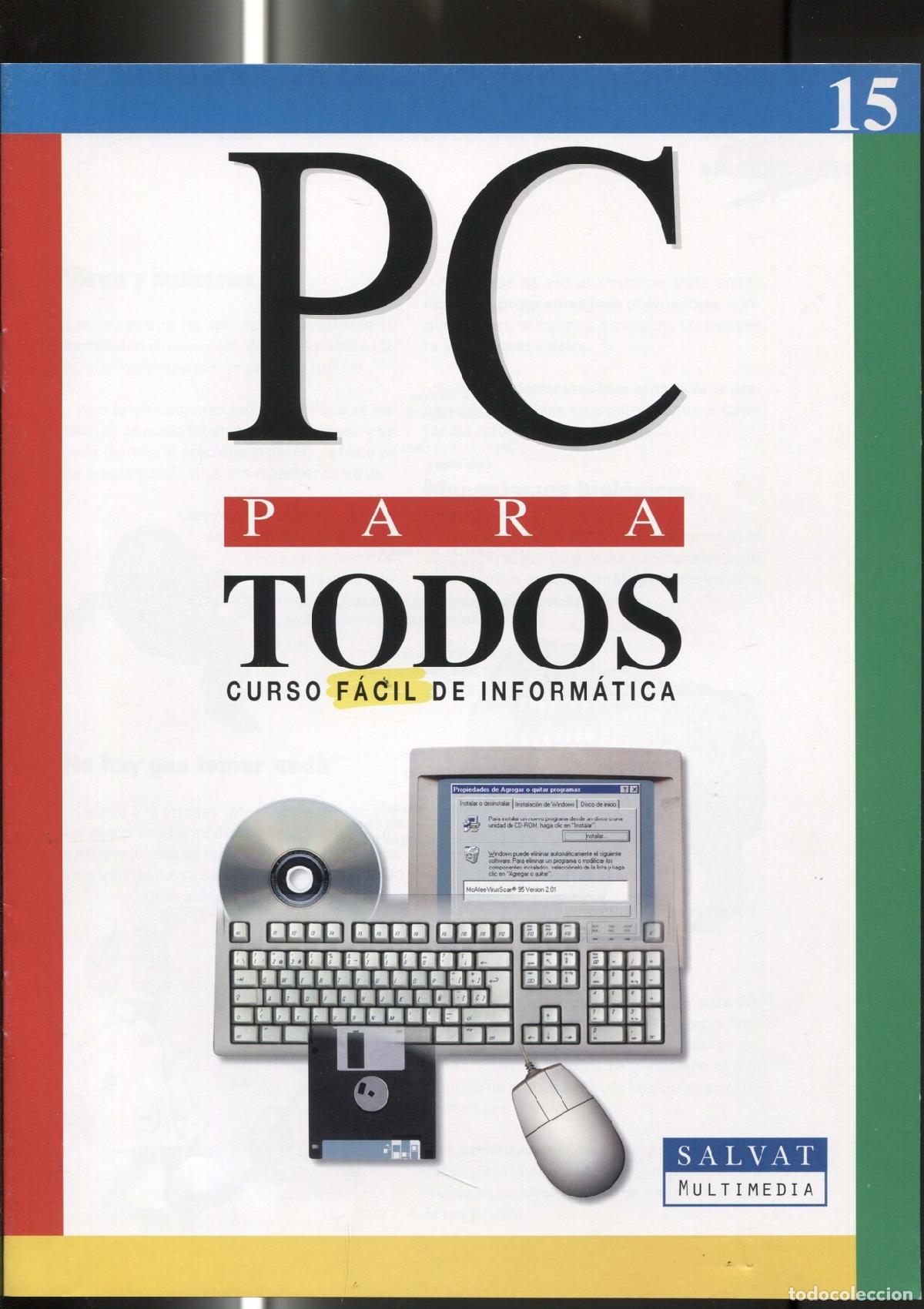 Postales: Fasciculo numero 15 del curso facil de informatica PC PARA TODOS - varios
