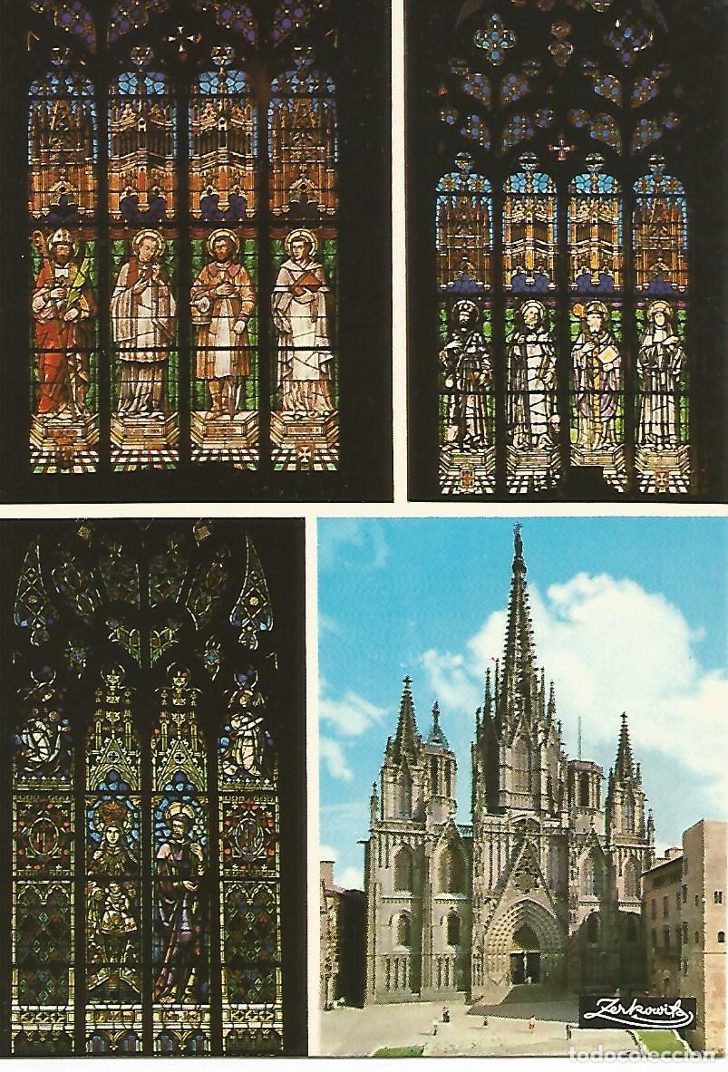 Cartoline: Postal 51355: BARCELONA - Detalle de las cristaleras de la Catedral - Varios