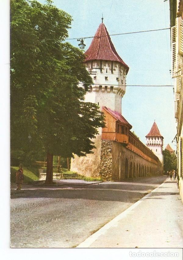 Postales: Postal 041352 : Sibiu Cetatii cu turnurile breslelor - Varios