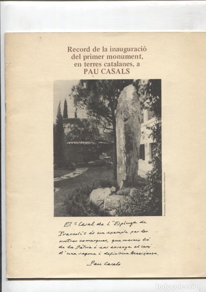 Cartes Postales: Pau Casals: record inauguracio primer monument en terres catalanes -
