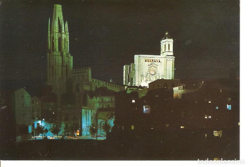 Postkarten: Postal 042384 : Gerona. Vista Nocturna de la Catedral y San Felix - Varios