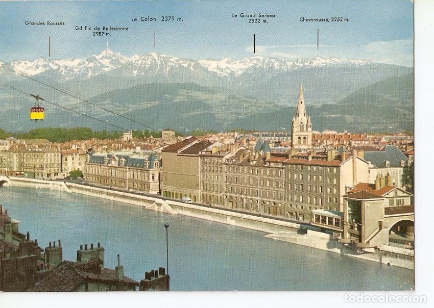 Postales: Postal 042703 : Les Alpes en couleurs naturelles Grenoble - Vue generale et cha&icirc;ne de Belledonne - V