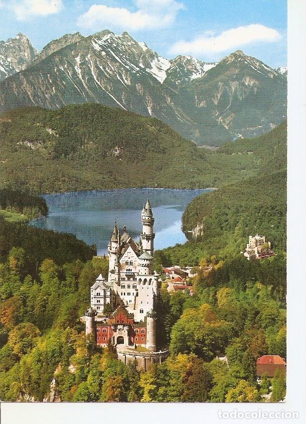 Postais: Postal 042197 : Konigsschlosser Neuschwanstein und Hohenschwangau Alpsee Bayerische und Tiroler Alpe