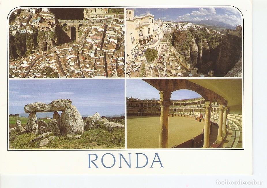 Cartoline: Postal 042217 : Malaga. Vistas aereas de Ronda. Dolmen y Plaza de Toros - Varios